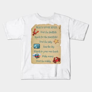 Beach House Rules Kids T-Shirt